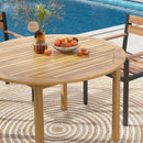 4-Person Large Round Outdoor Dining Table by LJGDeals