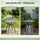 Round Patio Storage Side Table for Poolside and Balcony by LJGDeals