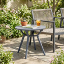 Round Patio Storage Side Table for Poolside and Balcony by LJGDeals