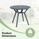 Round Patio Storage Side Table for Poolside and Balcony by DirectDeals