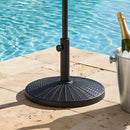 Patio Umbrella Base 22 lbs Resin Wicker Style by LJGDeals