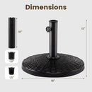 Patio Umbrella Base 22 lbs Resin Wicker Style by LJGDeals