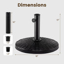Patio Umbrella Base 22 lbs Resin Wicker Style