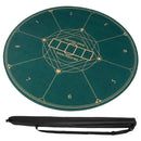 Round Poker Mat for Texas Hold'em 40 inch Portable Foldable Anti-Slip Rubber Base Table Layout by DirectDeals