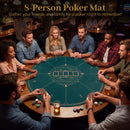 Round Poker Mat for Texas Hold'em 40 inch Portable Foldable Anti-Slip Rubber Base Table Layout by DirectDeals