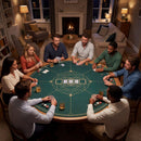 Round Poker Mat for Texas Hold'em 55 inch Portable Foldable Anti-Slip Rubber Base Table Layout by LJGDeals