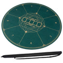 Round Poker Mat for Texas Hold'em 55 inch Portable Foldable Anti-Slip Rubber Base Table Layout by DirectDeals