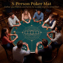 Round Poker Mat for Texas Hold'em 55 inch Portable Foldable Anti-Slip Rubber Base Table Layout by LJGDeals