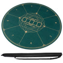 Round Poker Mat for Texas Hold'em 47" with Carrying Bag for 8-Player by DirectDeals