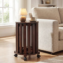 Round Portable Wood Nesting Stools with Locking Casters by LJGDeals
