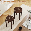 Round Portable Wood Nesting Stools with Locking Casters by LJGDeals