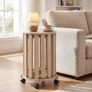 Round Portable Wood Nesting Stools with Locking Casters by LJGDeals