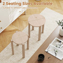 Round Portable Wood Nesting Stools with Locking Casters by LJGDeals