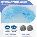 70/80 Inches Round SPA Pool Hottub with 110/130 Air Jets Electric Heater Pump by LJGDeals