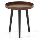 Round Side Sofa Coffee Table with Wooden Tray by DirectDeals