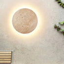 Yellow Travertine Round Wall Lamp