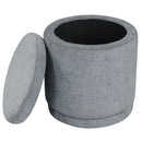 Round Storage Ottoman Foot Rest with Removable Lid and Acacia Wood Frame by DirectDeals