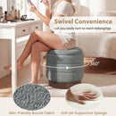 Round Storage Ottoman with Acacia Wood Frame for Living Room by LJGDeals