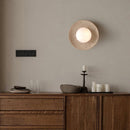 Round Travertine Wall Lamp