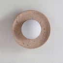 Round Travertine Wall Lamp