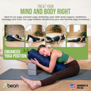 Hemp Yoga Bolster Rectangle Round Pranayama - Professional Studio Quality
