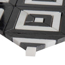 MSI Rhombix Nero Polished Marble Mosaic Tile 12"x12"