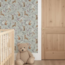 Whimsical Woodland Wallpaper – Enchanted Animals & Floral Vines
