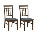 Rubber Wood Dining Chairs Set of 2 with Lattice Back by LJGDeals
