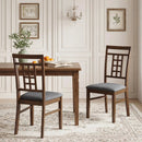 Rubber Wood Dining Chairs Set of 4 with Lattice Back by DirectDeals