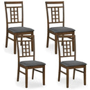 Rubber Wood Dining Chairs Set of 4 with Lattice Back by DirectDeals
