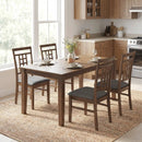 Rubber Wood Dining Chairs Set of 4 with Lattice Back by LJGDeals