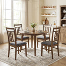 Rubber Wood Dining Chairs Set of 4 with Lattice Back by LJGDeals
