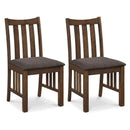 Rubber Wood Dining Chairs Side Chairs Set of 2 with Slat Back by LJGDeals
