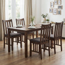 Rubber Wood Dining Chairs Side Chairs Set of 2 with Slat Back by DirectDeals