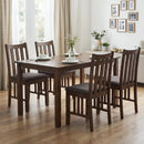 Rubber Wood Dining Chairs Side Chairs Set of 2 with Slat Back by LJGDeals