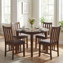 Rubber Wood Dining Chairs Side Chairs Set of 2 with Slat Back by LJGDeals