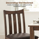 Rubber Wood Dining Chairs Side Chairs Set of 2 with Slat Back by LJGDeals