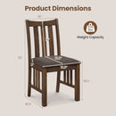 Rubber Wood Dining Chairs Side Chairs Set of 4 with Slat Back by DirectDeals