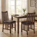 Rubber Wood Dining Chairs Side Chairs Set of 4 with Slat Back by LJGDeals