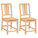 Rubber Wood Dining Chairs Set of 2 with Hollowed Backrest by DirectDeals