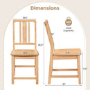 Rubber Wood Dining Chairs Set of 2 with Hollowed Backrest by DirectDeals