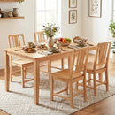 Rubber Wood Dining Chairs Set of 2 with Hollowed Backrest by LJGDeals