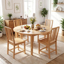 Rubber Wood Dining Chairs Set of 2 with Hollowed Backrest by LJGDeals