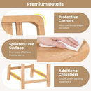 Rubber Wood Dining Chairs Set of 2 with Hollowed Backrest by DirectDeals