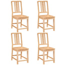 Rubber Wood Dining Chairs Set of 4 with Hollowed Backrest by DirectDeals