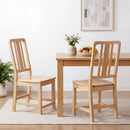 Rubber Wood Dining Chairs Set of 4 with Hollowed Backrest by LJGDeals