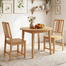 Rubber Wood Dining Chairs Set of 4 with Hollowed Backrest by LJGDeals