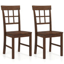 Rubber Wood Dining Chairs Set of 2 with High Backrests by LJGDeals
