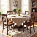 Rubber Wood Dining Chairs Set of 4 with High Backrests by LJGDeals