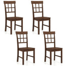 Rubber Wood Dining Chairs Set of 4 with High Backrests by LJGDeals